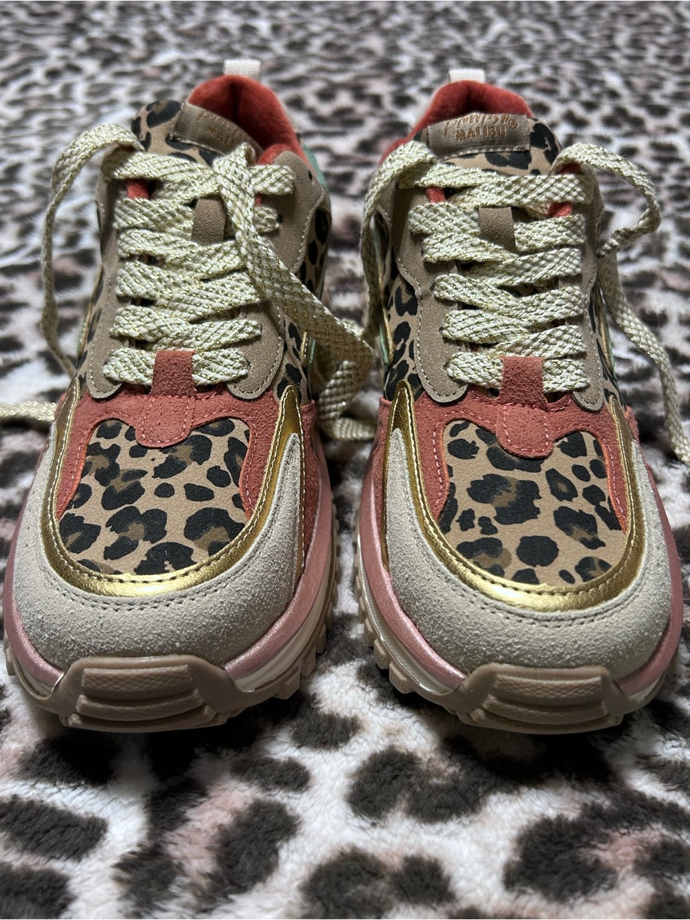 Blowfish Malibu Women's Leo Retro Lace Up Leopard Print Chunky Sneaker - Picture 3 of 9
